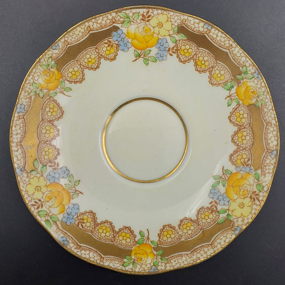 Salisbury - Orange Roses with Heavy Gilding - Saucer