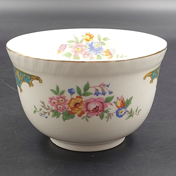 Johnson Brothers - Floral Sprays and Teal Shields - Sugar Bowl