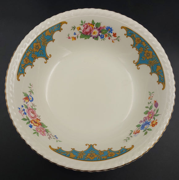 Johnson Brothers - Floral Sprays and Teal Shields - Coupe Bowl