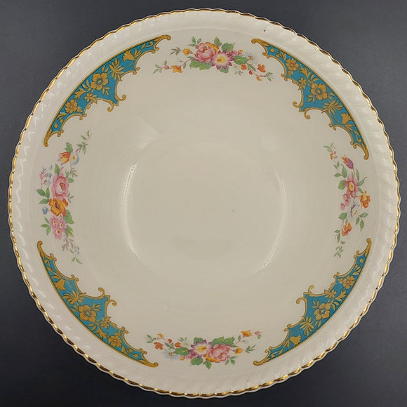 Johnson Brothers - Floral Sprays and Teal Shields - Serving Bowl