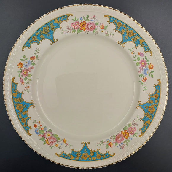 Johnson Brothers - Floral Sprays and Teal Shields - Dinner Plate