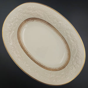 Crescent China - Rhapsody, with Embossed Flowers -  Oval Bowl