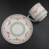 Royal Doulton - Floral Spray and Grey Band - Duo