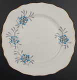 Colclough - Blue and Black Flowers - Side Plate