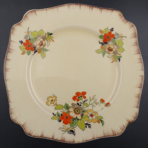 A J Wilkinson - Red and Yellow Flowers - Salad Plate