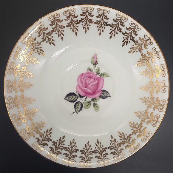 Taylor & Kent - Pink Rose with Gold Filigree - Saucer