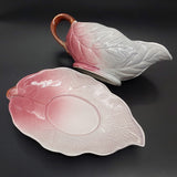 Royal Winton - Maroon and Grey Leaf - Sauce Boat with Underplate