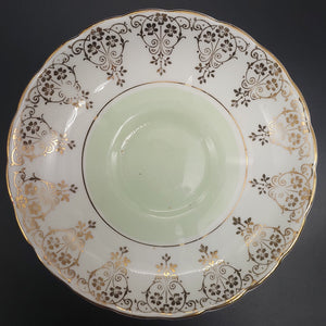 Tuscan - Mint Green and Gold Filigree - Saucer