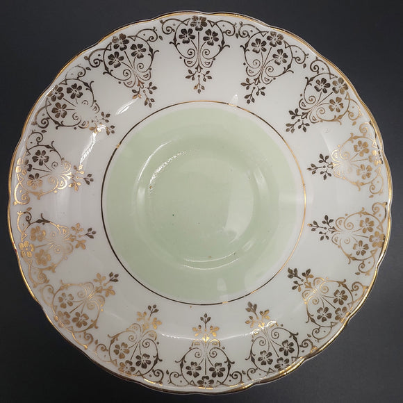 Tuscan - Mint Green and Gold Filigree - Saucer