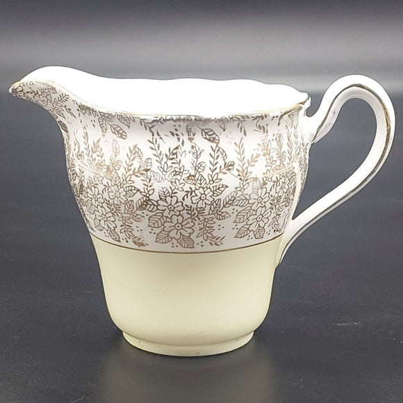 Colclough - Gold Filigree Band with Yellow - Milk Jug