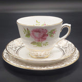 Phoenix - Pink Roses and Gold Filigree Band - 20-piece Tea Set