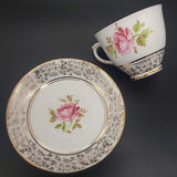 Phoenix - Pink Roses and Gold Filigree Band - 20-piece Tea Set
