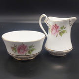 Phoenix - Pink Roses and Gold Filigree Band - 20-piece Tea Set