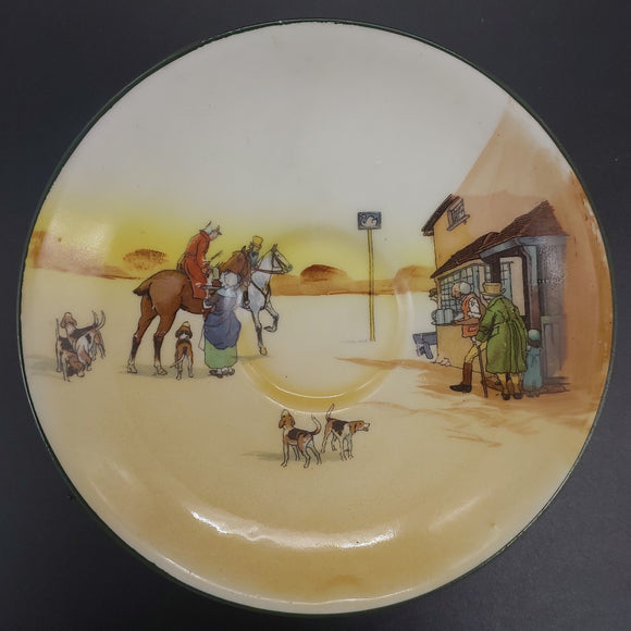Royal Doulton - Hunting, John Peel: Wench Serving Two Huntsmen, E3804  - Saucer