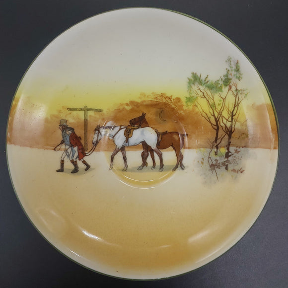 Royal Doulton - Hunting, John Peel: Two Huntsmen Leading Two Horses, E3804 - Saucer
