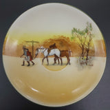 Royal Doulton - Hunting, John Peel: Two Huntsmen Leading Two Horses, E3804 - Saucer