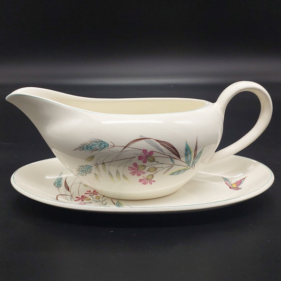 J & G Meakin - Meadow Lane - Gravy Boat and Underplate