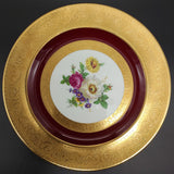 Heatherly - Floral Spray with Heavy Gold Rim - Display Plate