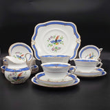 Tuscan - Exotic Bird, Blue Band - 21-piece Tea Set