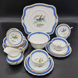 Tuscan - Exotic Bird, Blue Band - 21-piece Tea Set