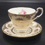 Paragon - Pink Rose, Gold Filigree on Peach - Duo