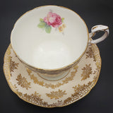 Paragon - Pink Rose, Gold Filigree on Peach - Duo