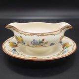 Swinnertons - Fruit and Flowers - Gravy Boat with Affixed Saucer