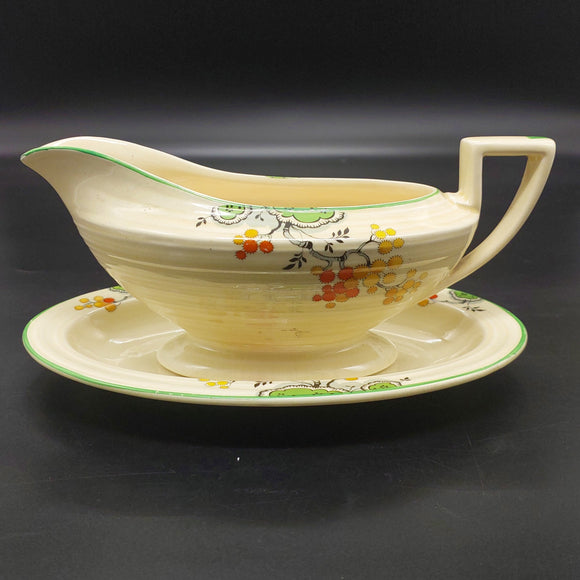 Crown Ducal - Mimosa - Gravy Boat and Underplate