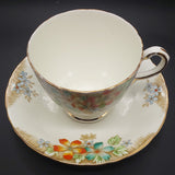 Delphine - Teal and Red Flowers - Duo