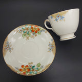 Delphine - Teal and Red Flowers - Duo