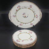 Paragon - Chinese Garden, Purple Band - Oval Cake Plate Set