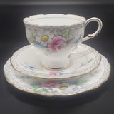 Paragon - White, Blue and Pink Flowers, X3045 - 18-piece Tea Set