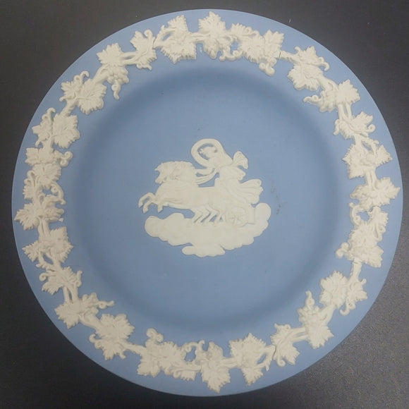 Wedgwood - Jasper Ware, Blue: Aurora in her Chariot - Trinket Dish