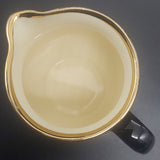 Prinknash Abbey Pottery - White Flowers on Black - Small Jug