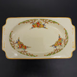 Wood's Ivory Ware - Flowers and Trees - Rectangular Dish