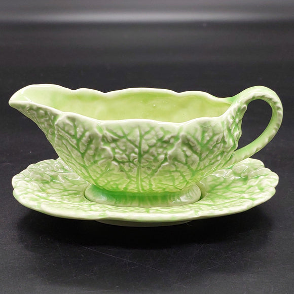 Melba Ware - Embossed Leaves and Flowers - Sauce Jug and Saucer