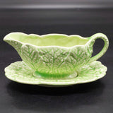 Melba Ware - Embossed Leaves and Flowers - Sauce Jug and Saucer