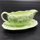Melba Ware - Embossed Leaves and Flowers - Sauce Jug and Saucer