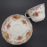 Aynsley - Yellow and Brown Flowers, Blue Border - Trio