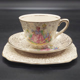Hollinshead & Kirkham - Crinoline Lady - Pink Dress, 4845 - Trio, Square Side Plate