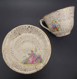 Hollinshead & Kirkham - Crinoline Lady - Pink Dress, 4845 - Trio, Square Side Plate