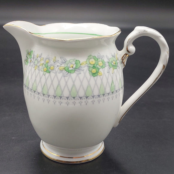 Grafton - Green Flowers on Trellis - Milk Jug