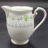 Grafton - Green Flowers on Trellis - Milk Jug