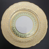 Aynsley - Cream and Green Bands with Gold Filigree - Trio