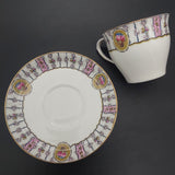 Aynsley - Pink, Black and Gold Border with Floral Basket - Trio