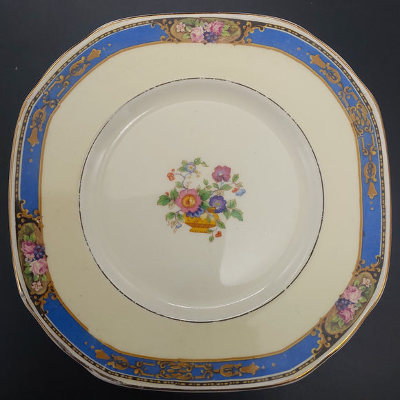 Grindley - Vase of Flowers, Blue Floral Band - Side Plate