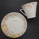 Bell China - Yellow, Green, and Pink Flowers - 21-piece Tea Set