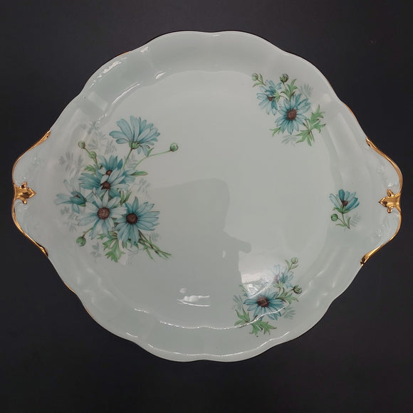 Royal Albert - Blue Marguerite Daisies on Blue - Cake Plate