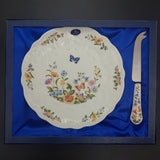 Aynsley - Cottage Garden - Cheese Plate and Knife Boxed Set