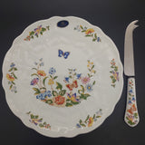 Aynsley - Cottage Garden - Cheese Plate and Knife Boxed Set